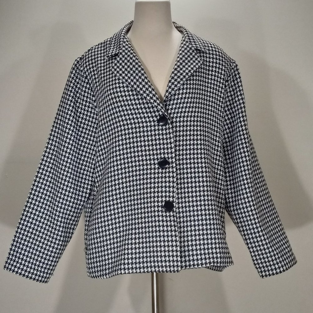 Houndstooth Appàrenza Women's Blazer, Size 1X